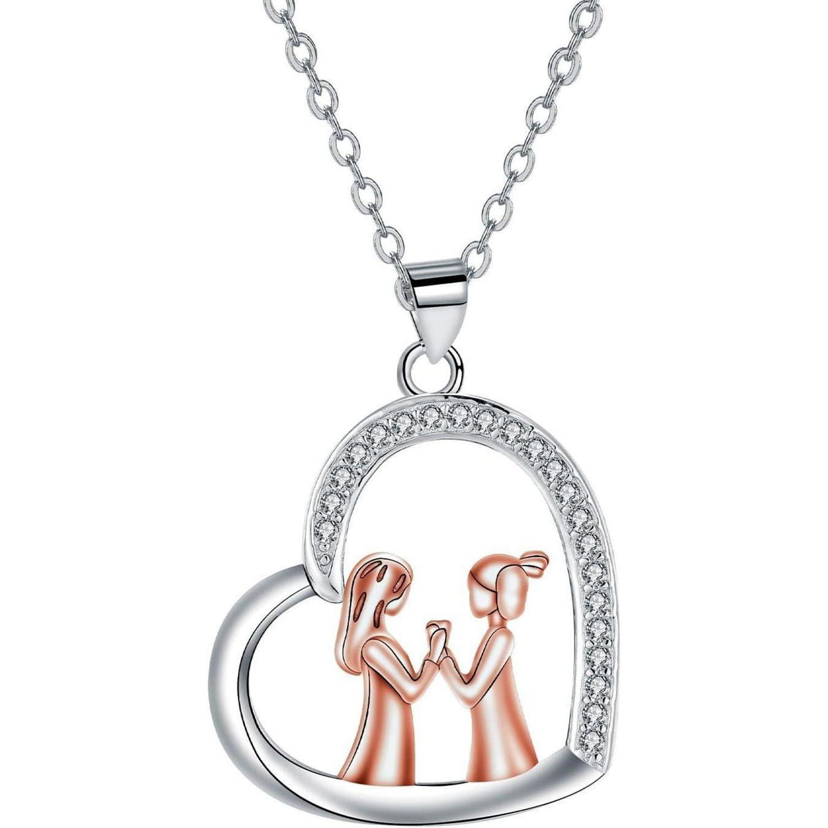 925 Sterling Silber Halskette für Schwestern, verstellbar