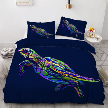 Meeresschildkröte Bettwäsche-Set 220x240 cm | 3-teilig Mikrofaser
