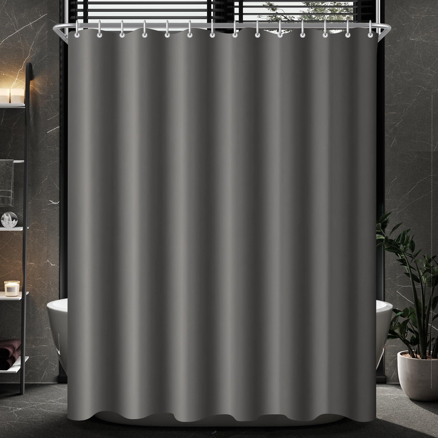 Duschvorhang Dunkelgrau Antischimmel Polyester Wasserdicht 240x200 cm