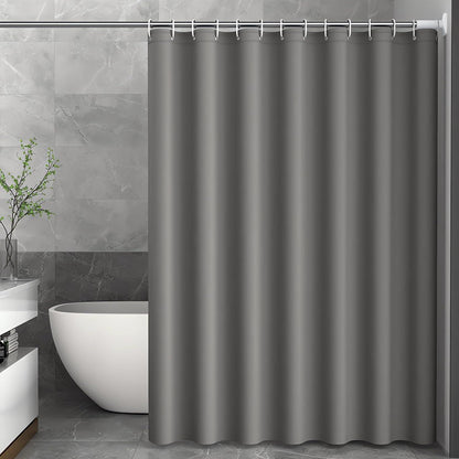 Duschvorhang Dunkelgrau 240x200cm Wasserabweisend Antischimmel Polyester Stoff