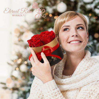 Ewige Rose Geschenkbox Frauen Weihnachten Geburtstag Valentinstag 7 Rosen Rot