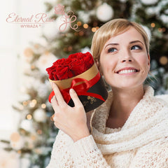 Ewige Rose Geschenkbox Frauen Weihnachten Geburtstag Valentinstag 7 Rosen Rot
