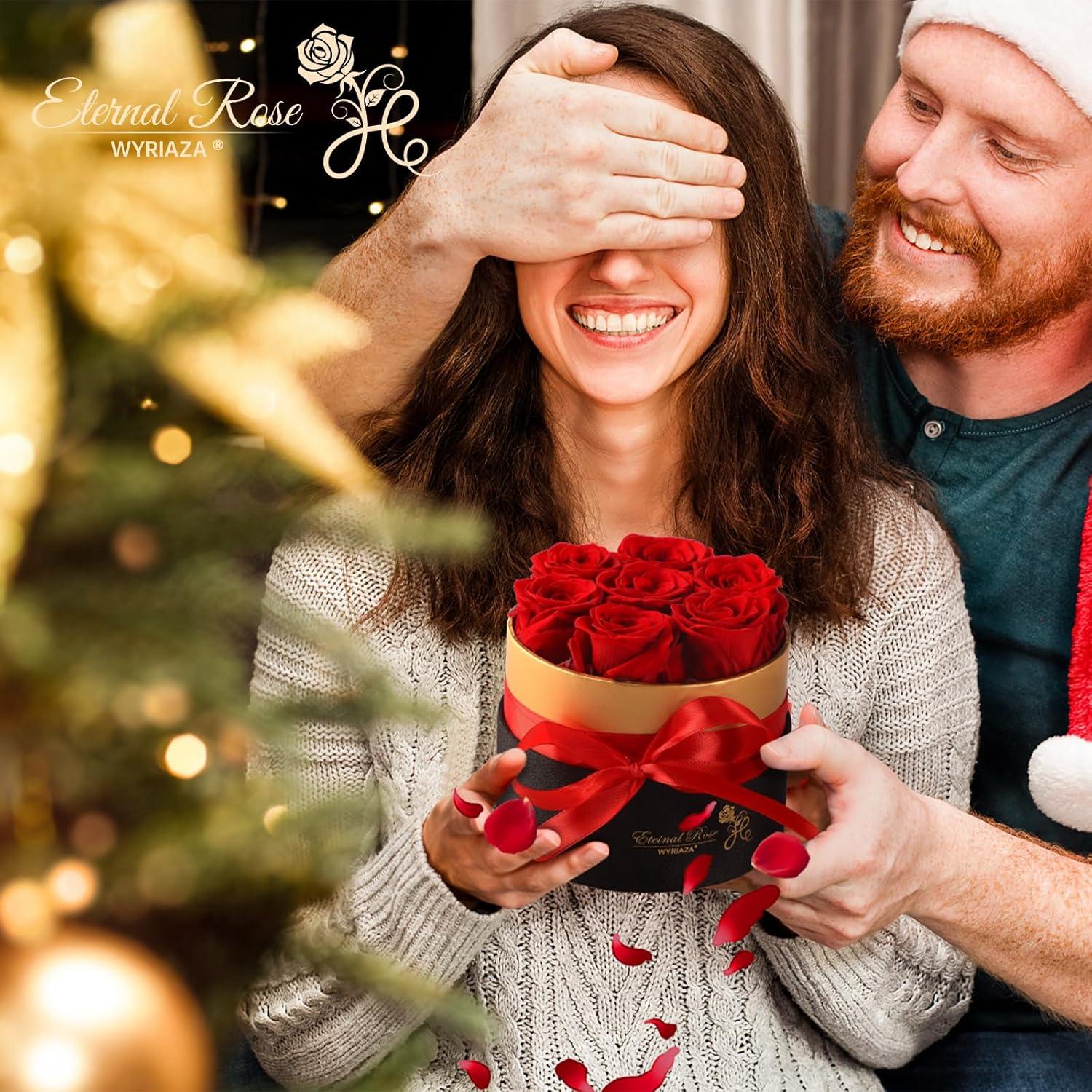 Ewige Rose Geschenkbox für Frauen Weihnachten Valentinstag Muttertag