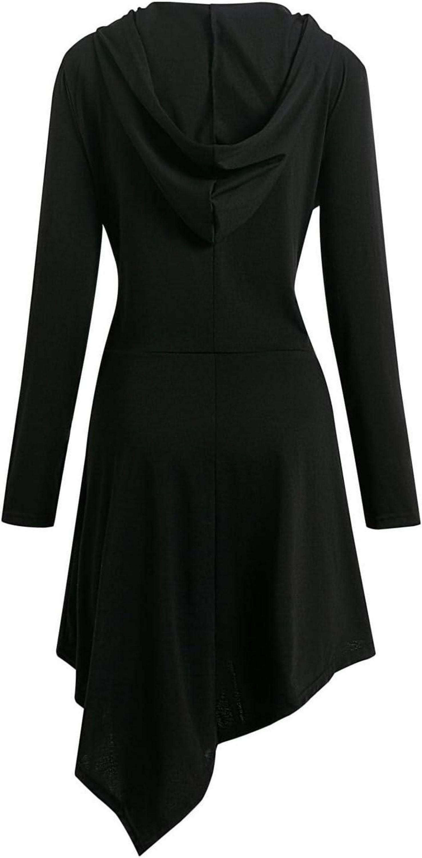 Gothic Mittelalter Halloween Kleid mit Kapuze Renaissance Kostüm