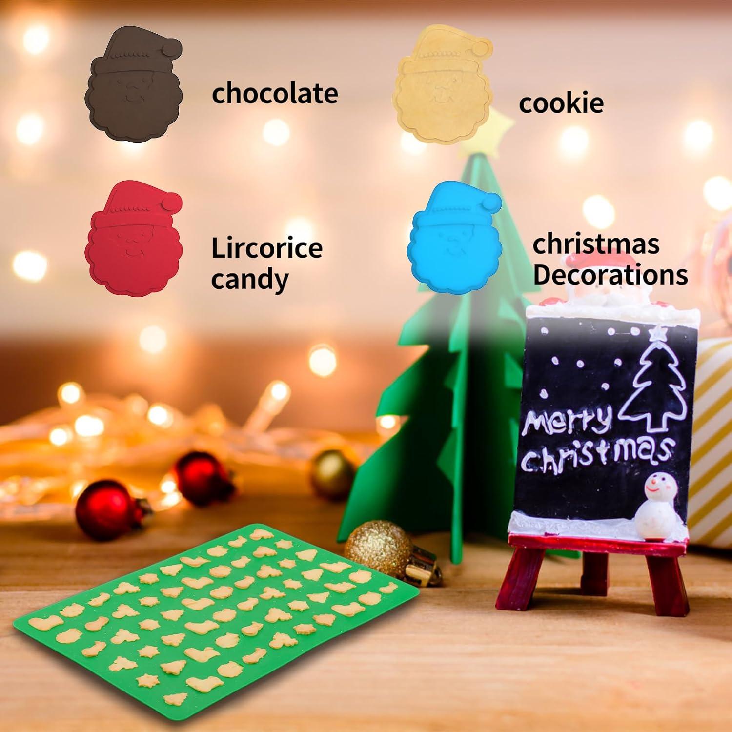 Weihnachten Silikon Schokoladenform Backform Kekse Süßigkeiten Antihaftform