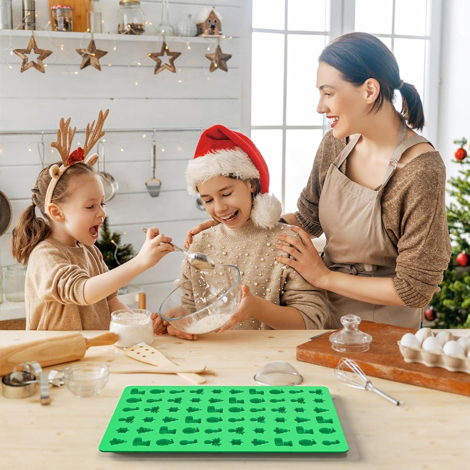 Weihnachten Silikon Schokoladenform Xmas Element Backform Antihaft für