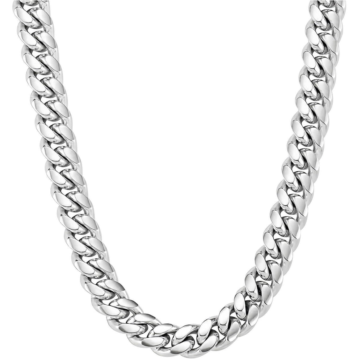 Panzerkette Herren 18 Karat Vergoldet Edelstahl, 10/12mm Kubanische Halskette