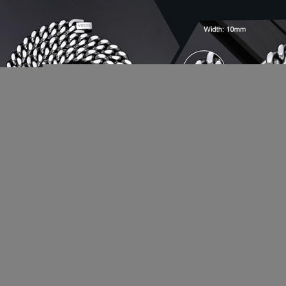 Panzerkette Herren 18 Karat Vergoldet Edelstahl, 10/12mm Kubanische Halskette
