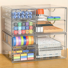 Acryl Schreibtisch Organizer 7 Schubladen Durchsichtig Make up Büro
