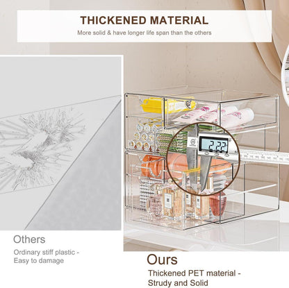 Acryl Schreibtisch Organizer mit 7 Schubladen: Transparenter Make-up und Büro Organizer