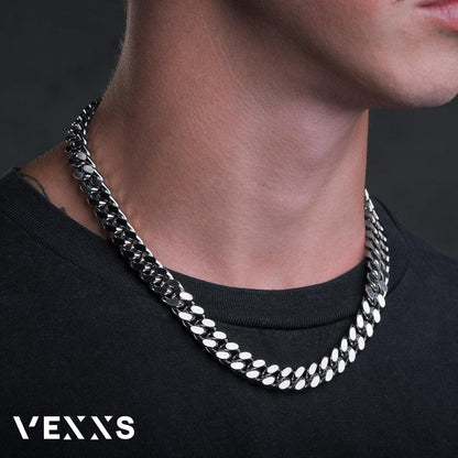 Herren Panzerkette 18 Karat Vergoldet Edelstahl 10/12mm, 46-66cm