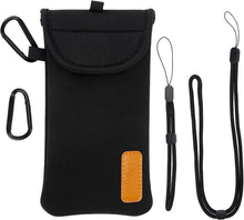 Handyhülle Neopren Tasche für Smartphones 6,5 Zoll, Schwarz