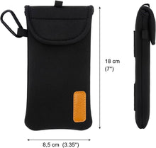 DOB SECHS Neopren Handyhülle Tasche 6,5 Zoll Pouch Schwarz