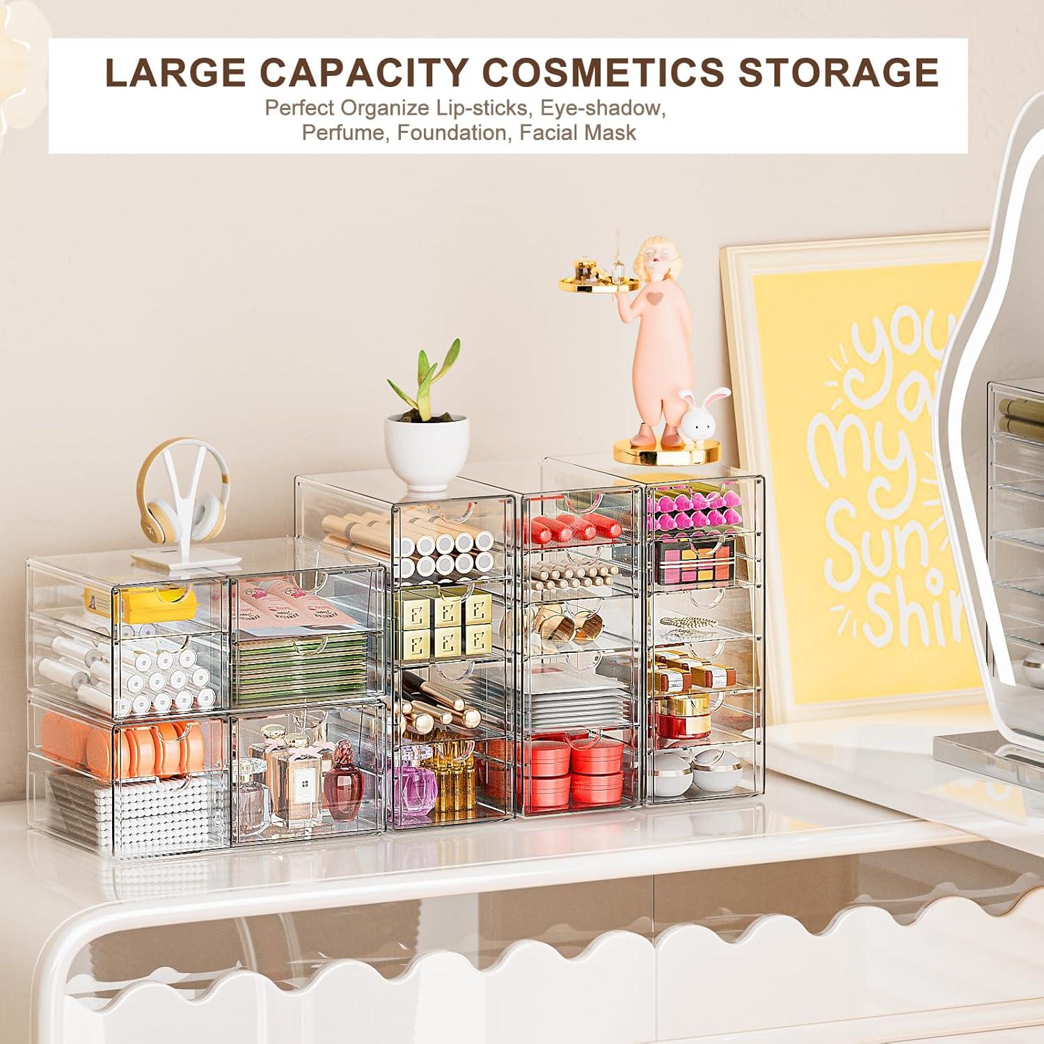 Acryl Schubladenboxen Organizer 15 Schubladen Transparent