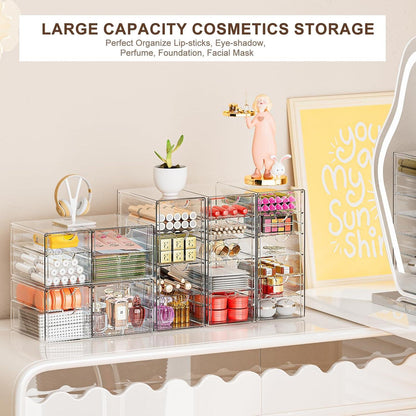 Acryl Schubladenboxen Organizer 15 Schubladen Transparent