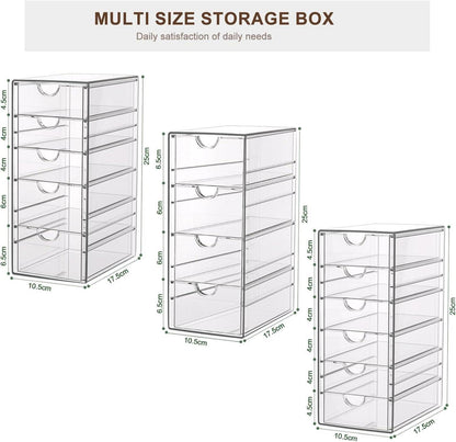 Transparente Schubladenboxen Organizer 15 Schubladen Make-up Büro Hause