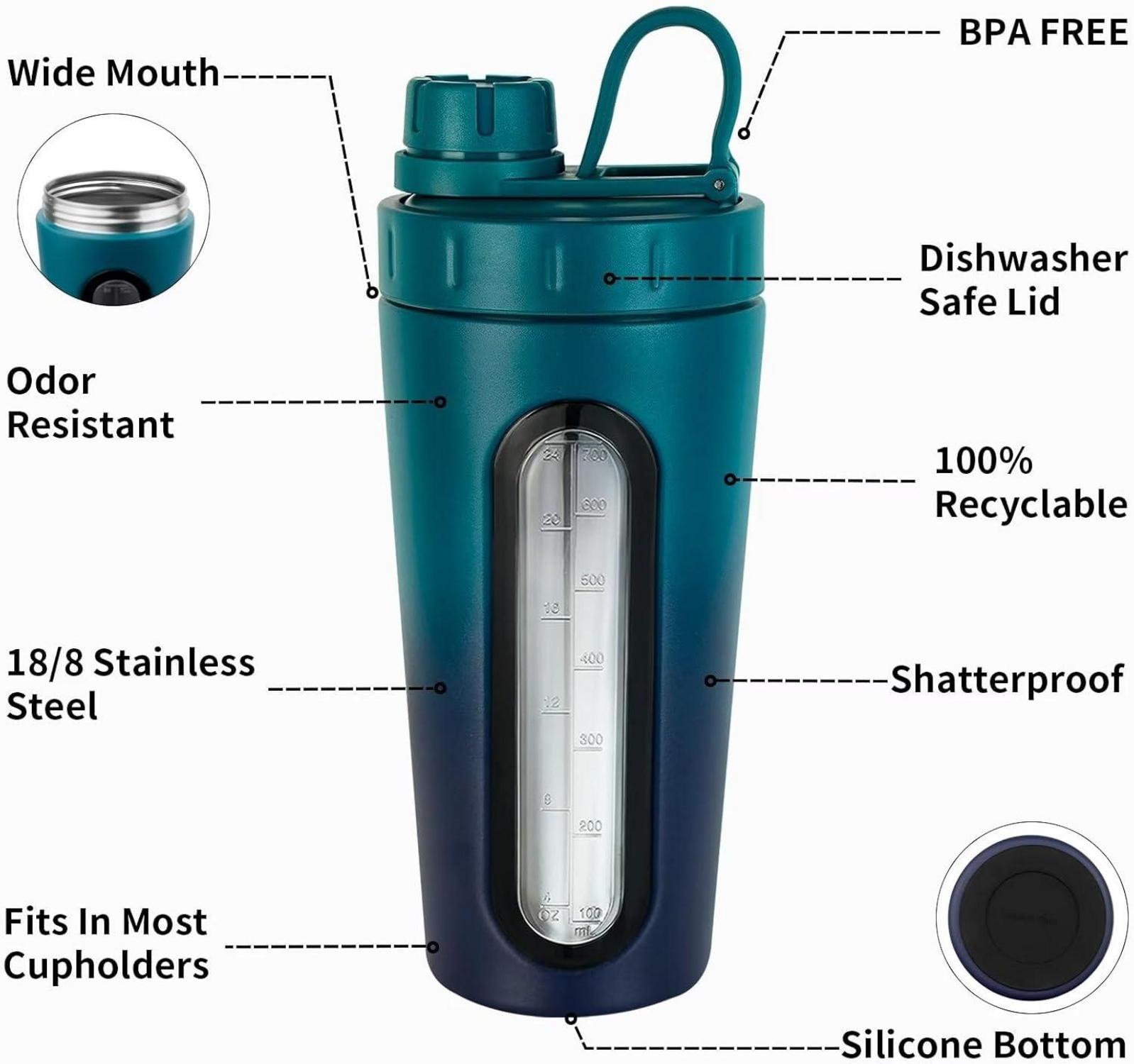 Toofeel Metall Protein Shaker Flasche 28 oz 2 Schneebesen Fenster