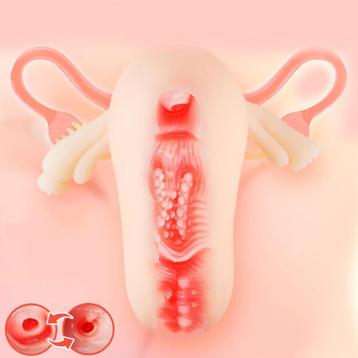 Realistischer Masturbator Taschenmuschi 3D Simulation Vagina Klitoris Anal Sexspielzeug