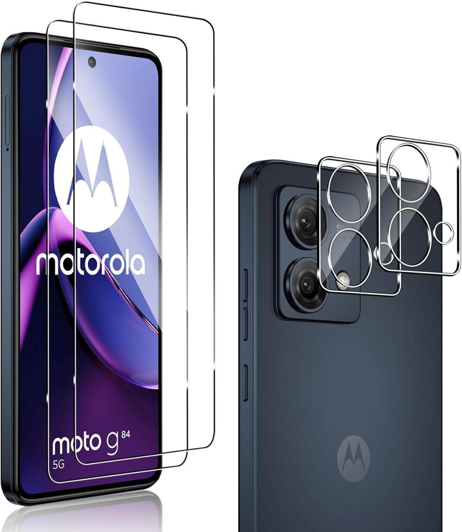 Displayschutz für Motorola Moto G84 5G Panzerglas 4er-Set