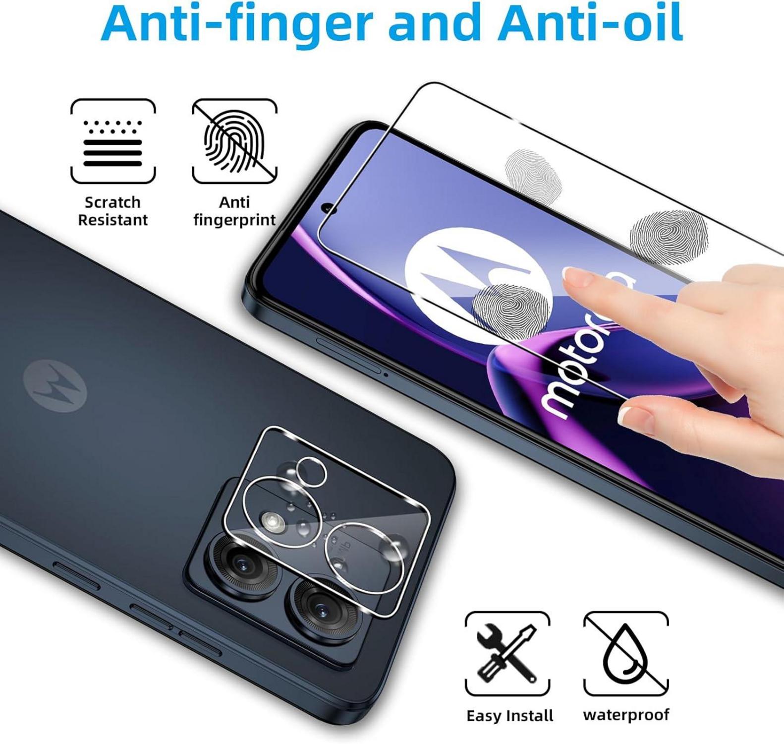 Displayschutz Motorola Moto G84 5G Panzerglas (2+2) Set