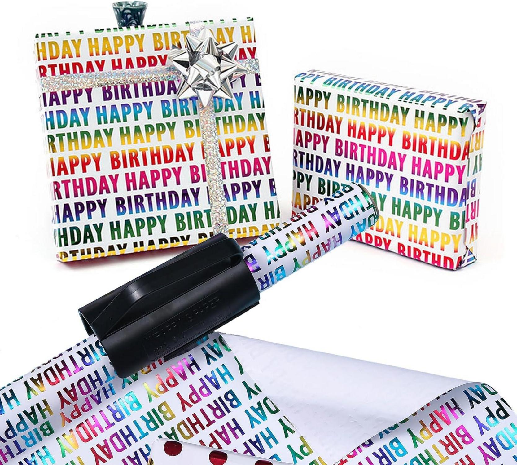 Papierrollenschneider Geschenkpapier Cutter für Weihnachten Geburtstag