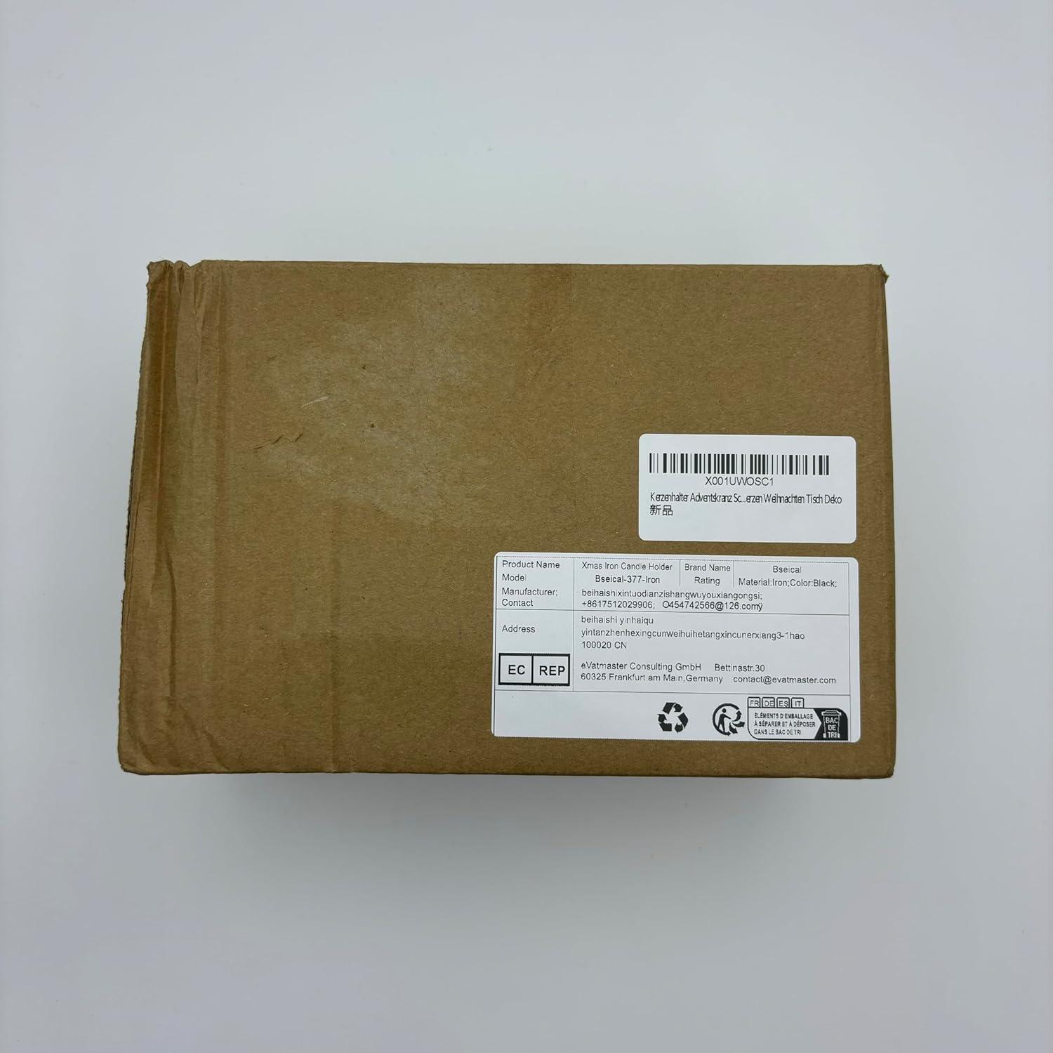 Schwarzer Metall Kerzenhalter für 4cm Teelicht ohne Dorn