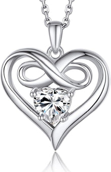 Moissanite-Herzkette Silber 925 Anhänger Rose