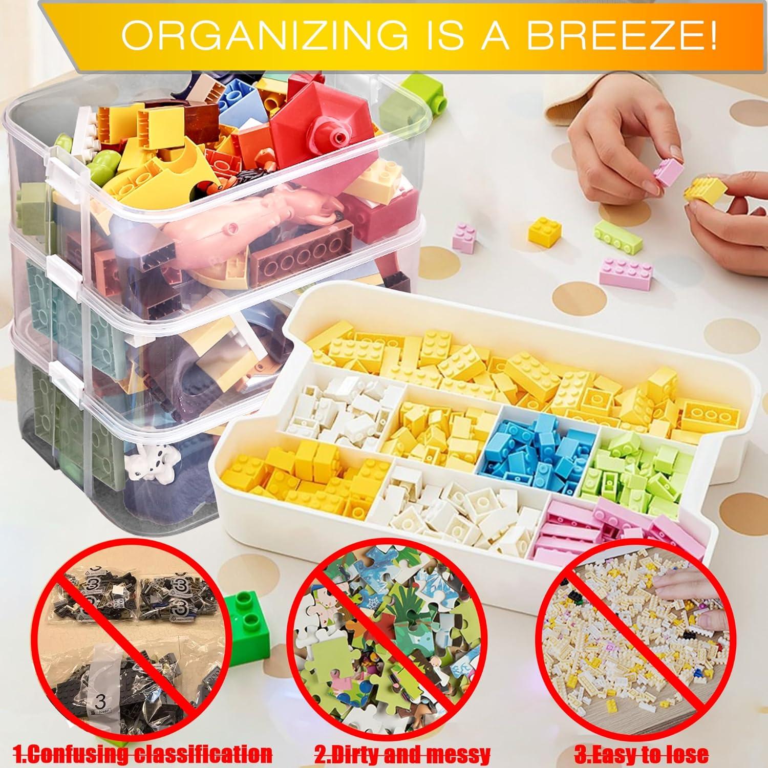 Lego Aufbewahrungsbox mit Deckel Stapelboxen Kunststoff