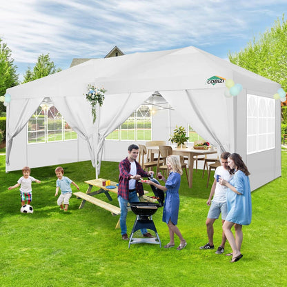 Faltpavillon 3x6 Wasserdicht & Winterfest Pop Up Zelt mit 6