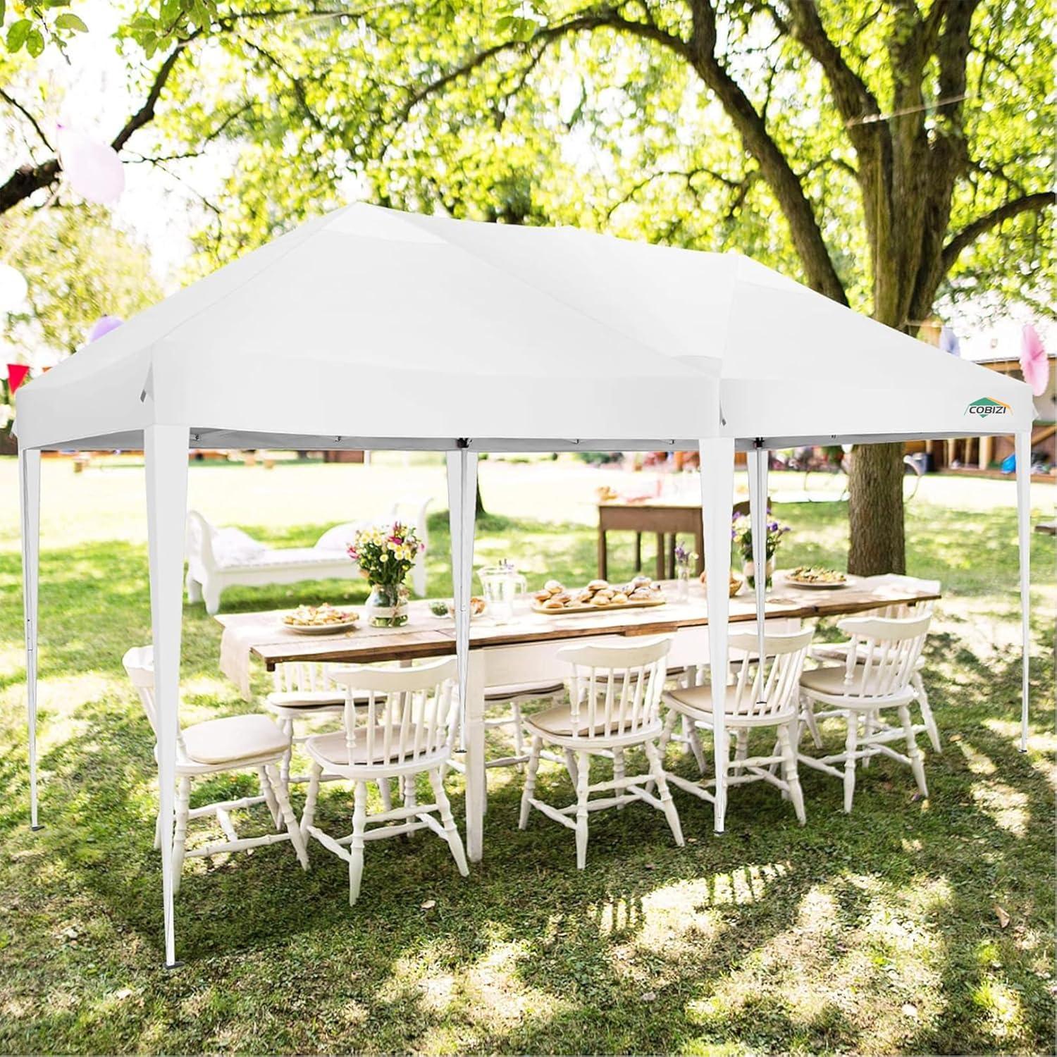 Faltpavillon 3x6 Wasserdicht Winterfest Pop Up mit 6 Seitenwänden UV-Schutz