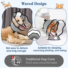 VavoPaw Halskrause Hund Leckschutz Op Weiche PVC Grau S
