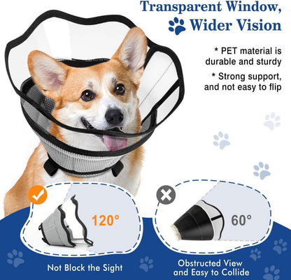VavoPaw Hund Halskrause Leckschutz Wasserdicht PVC Grau S