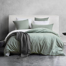 Bettwäsche Set Baumwolle LightGreen Stone Washed 220x240