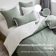SOULFUL Bettwäsche 220x240 3tlg. Baumwolle LightGreen Stone