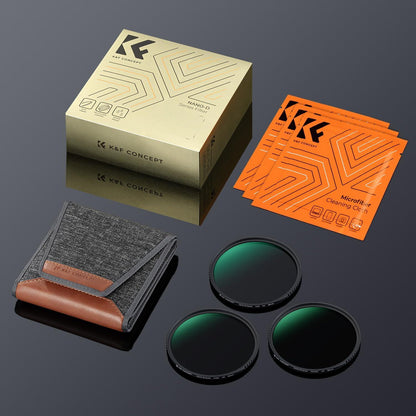 62mm ND Filterset K&F Concept D-Serie: ND8, ND64, ND1000 Graufilter Set