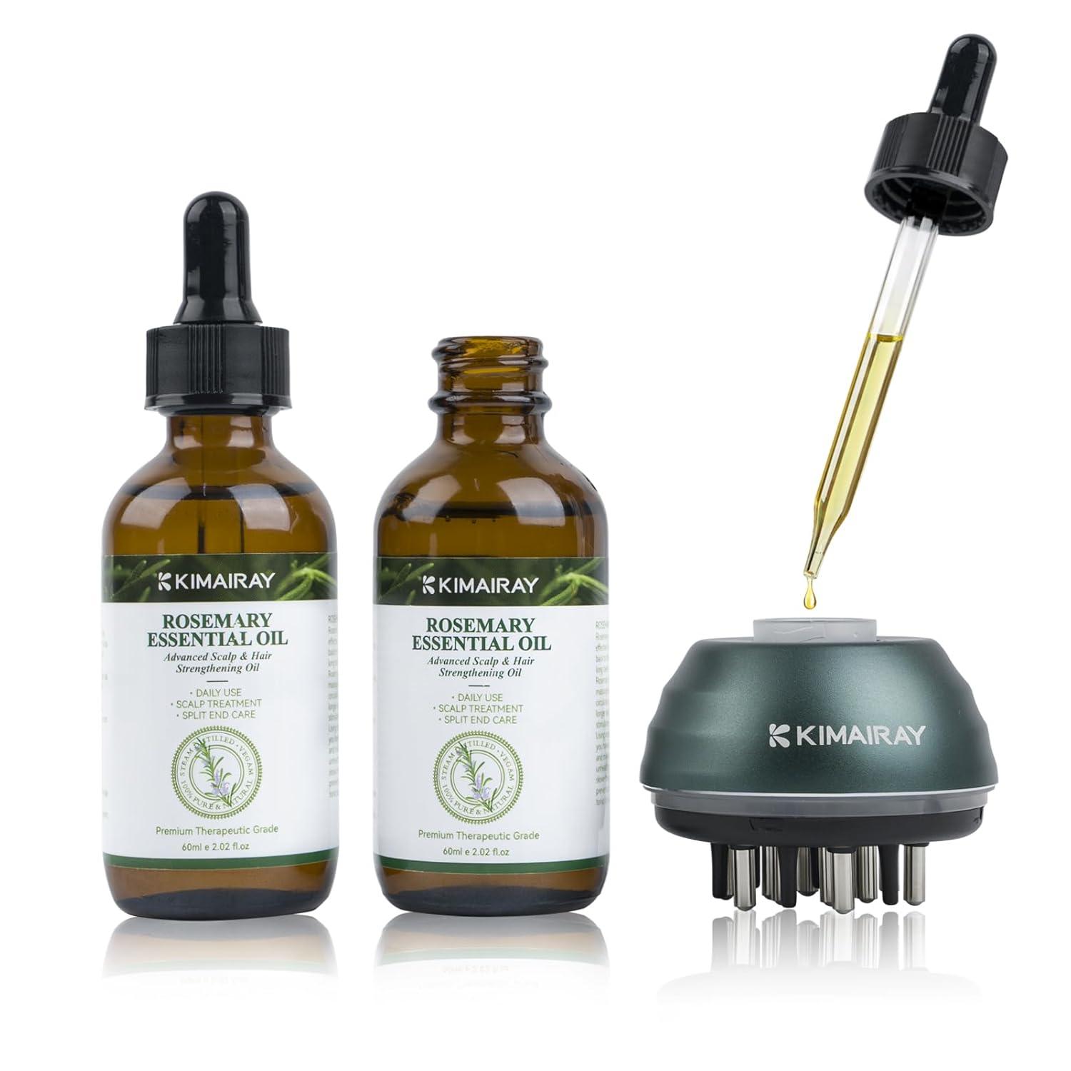 120ML Rosmarinöl Haaroil Applikator Massagebürste Set