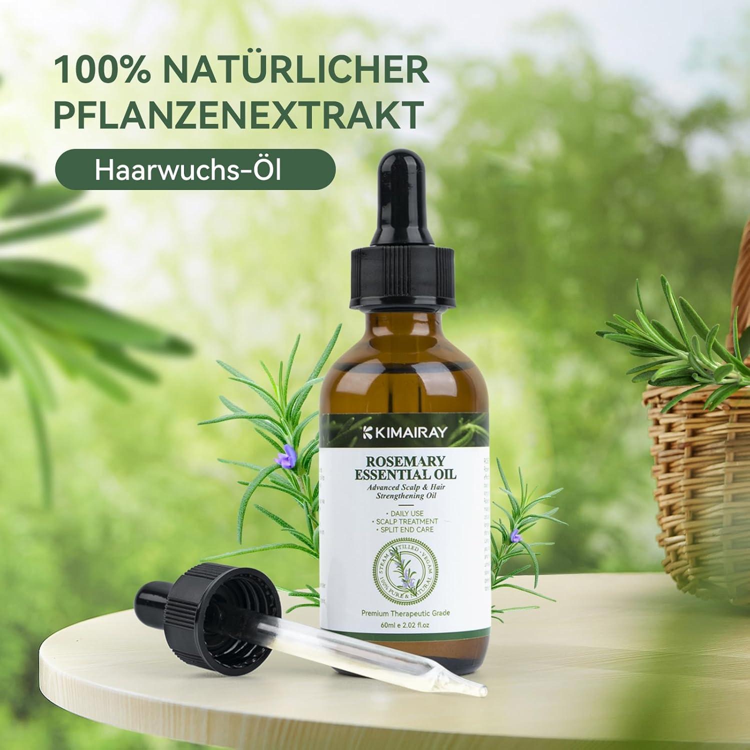 120ML Rosmarinöl Haaroil Applikator Massagebürste Set