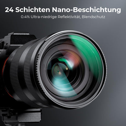 82mm ND Filterset: ND8+ND64+ND1000 Graufilter