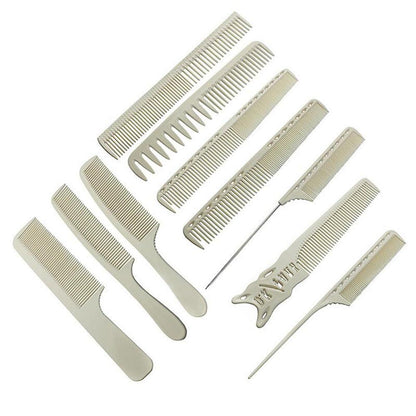 Professional Carbon Barber Kamm Set Hitzebeständig Antistatisch 8