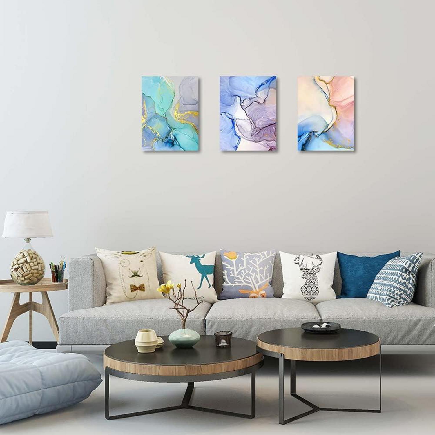 Abstrakte Wandbilder 40L x 30B cm - Wohnzimmer Schlafzimmer