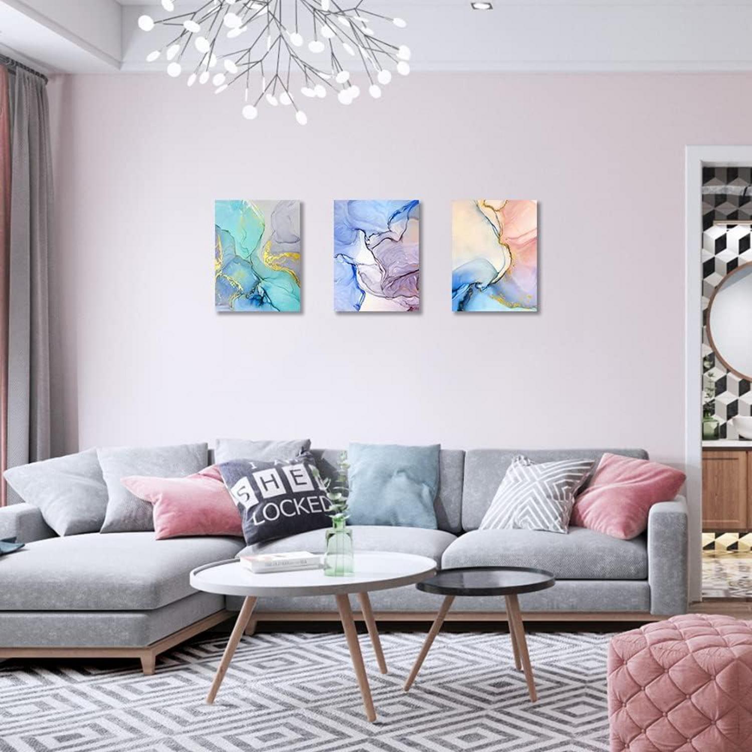 Abstrakte Wandbilder 40x30 cm für Wohnzimmer, Schlafzimmer & Bad