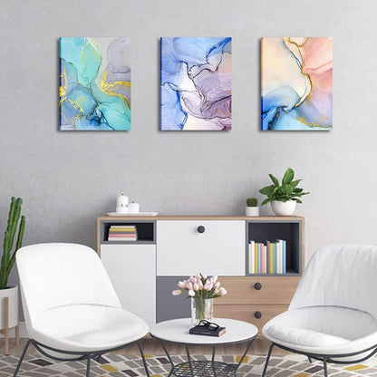 Abstrakte Wandbilder Bunt Marmor für Wohnzimmer Schlafzimmer 40x30 cm