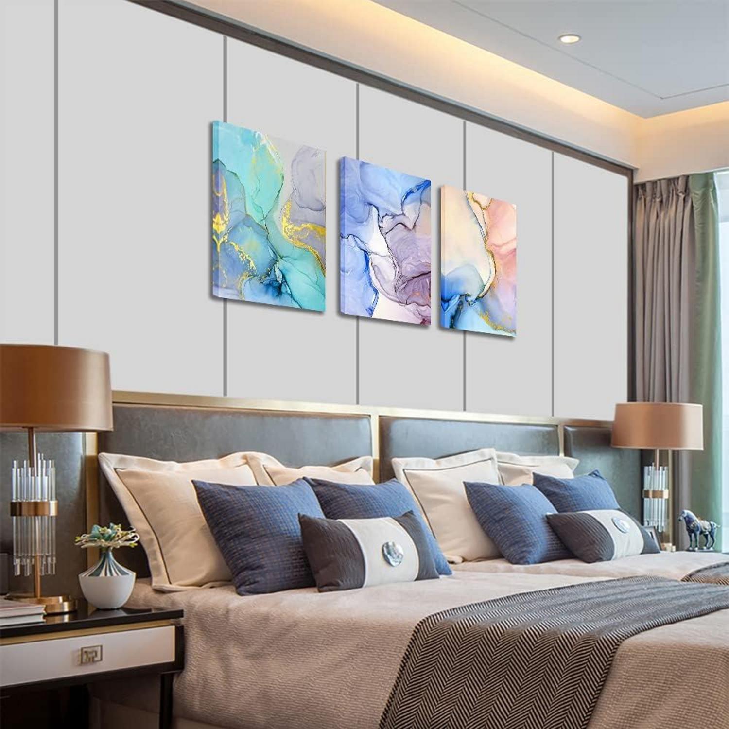 Abstrakte Wandbilder Marmor Bunt 40x30cm Wohnzimmer Schlafzimmer Bad