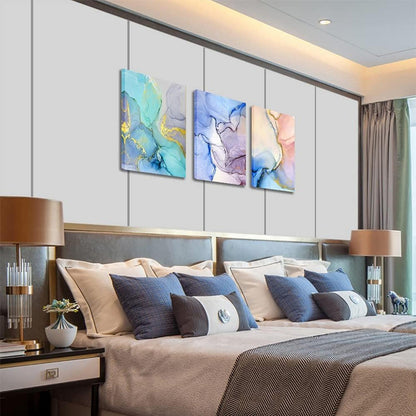 Abstrakte Wandbilder Marmor Bunt 40x30cm Wohnzimmer Schlafzimmer Bad