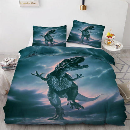Dinosaurier Kinderbettwäsche Set 135x200 cm 4-teilig Mikrofaser