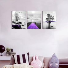 Schwarz-Weiß Wandbilder Natur Landschaft Lila 40x30cm