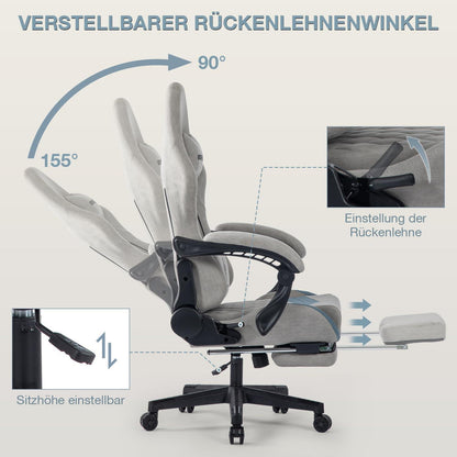 Gaming Stuhl Fußstütze Bürostuhl Lendenwirbelstütze Ergonomischer Sessel