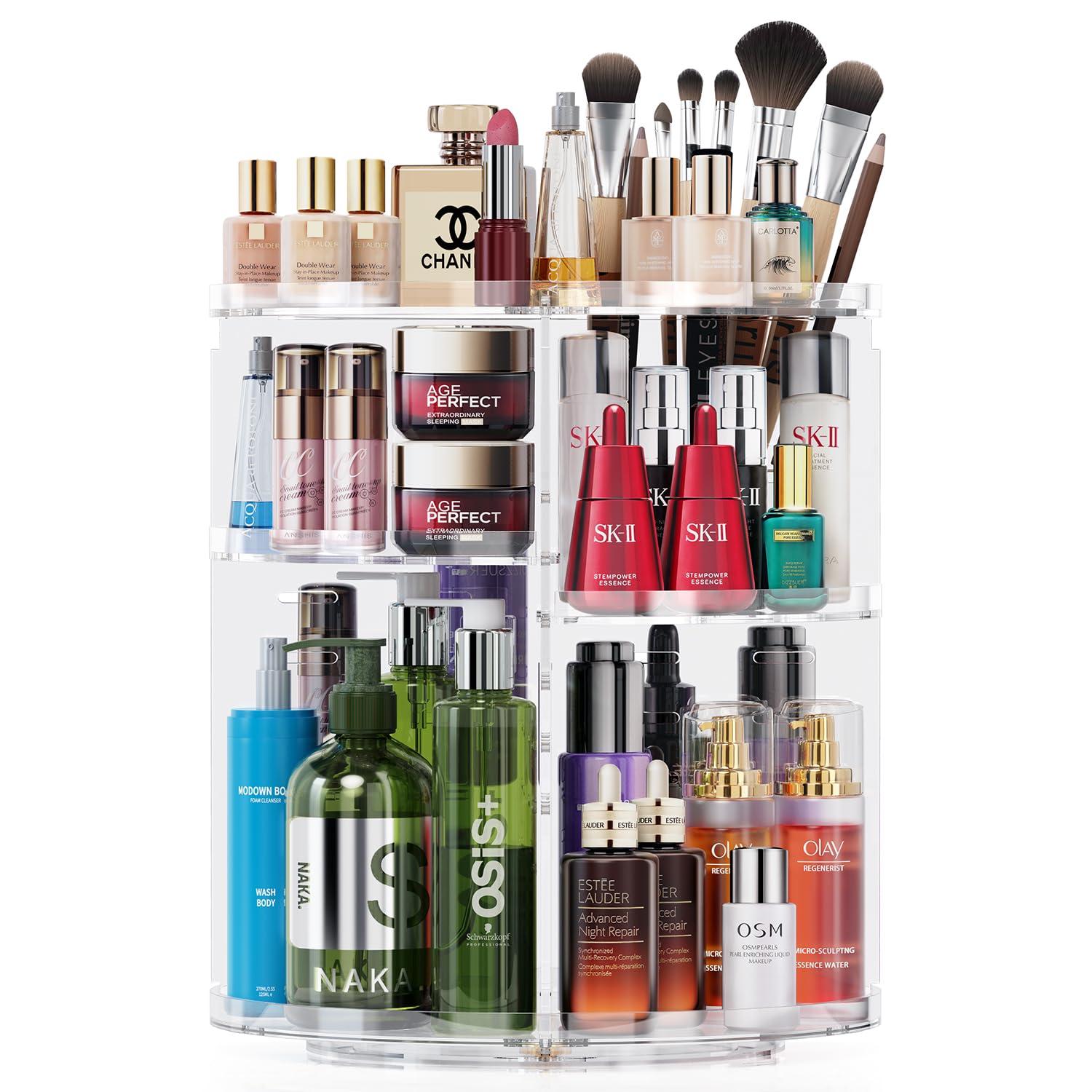 Make-up Organizer 360° Drehung Kosmetik Aufbewahrungsbox Transparent