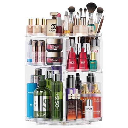 Make-up Organizer 360° Drehung Kosmetik Aufbewahrungsbox Transparent