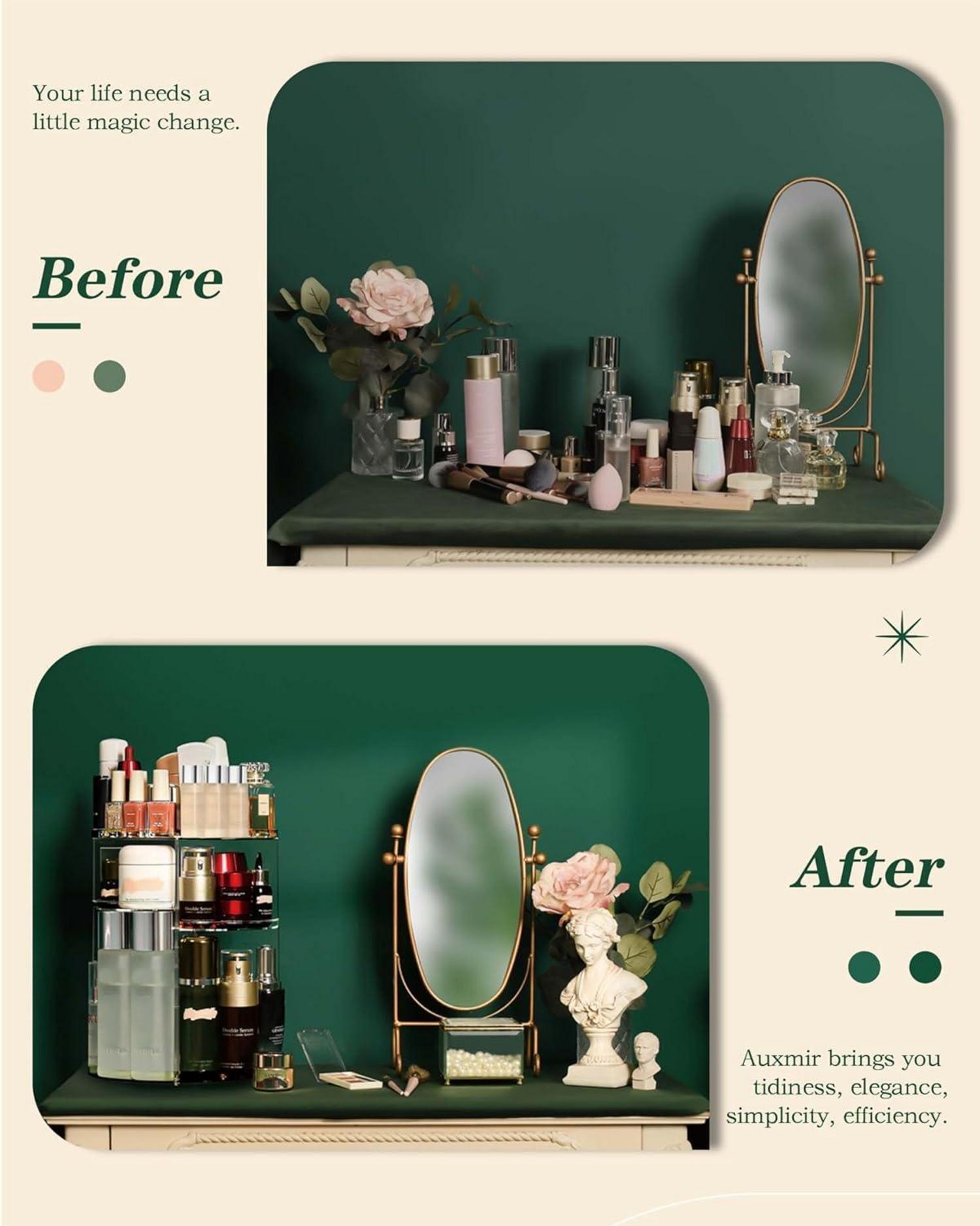 Make-up Organizer 360° Drehung Kosmetik Aufbewahrungsbox Transparent